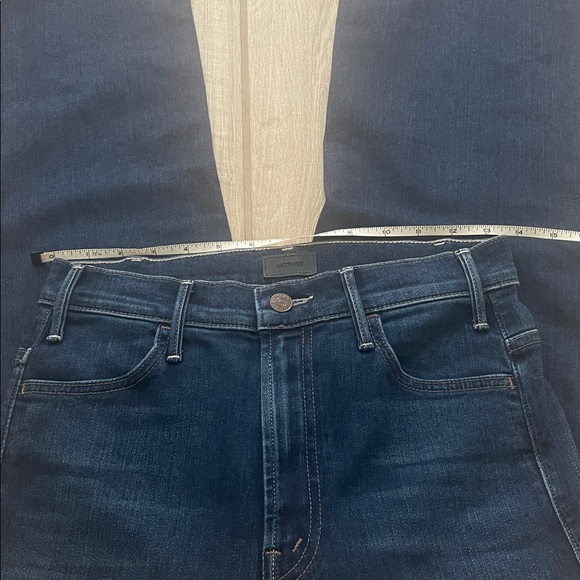 Mother The Hustler Roller Heel High Waisted Wide Leg 70’s Blue Jeans 33” Sz 26/4 - Picture 16 of 16